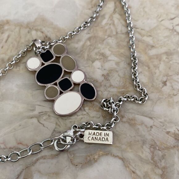 Foxy Originals Matching Set Necklace & Ring Silver Tone & Enamel - Picture 9 of 13